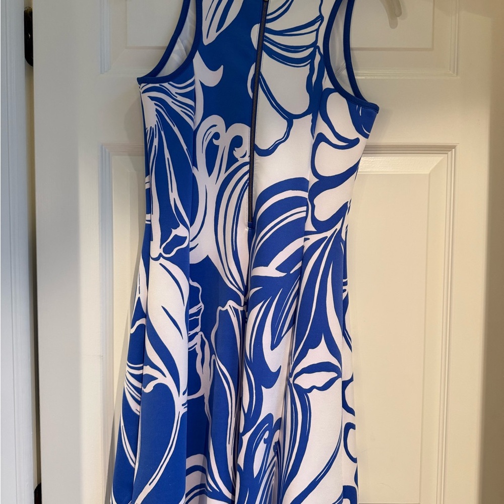 Lilly Pulitzer Royal Blue & White Sleeveless A-Line Dress - Picture 2 of 2